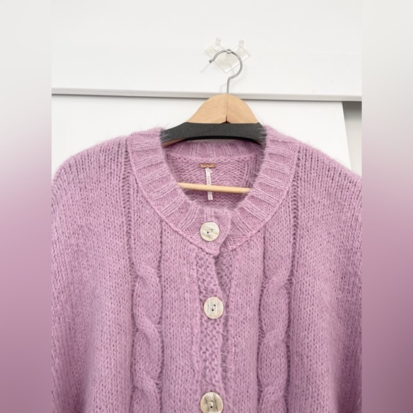 SOLD NWOT Free People Willow Cardi Cropped Wool Blend Winter Cardigan Sweater XL - Picture 6 of 8
